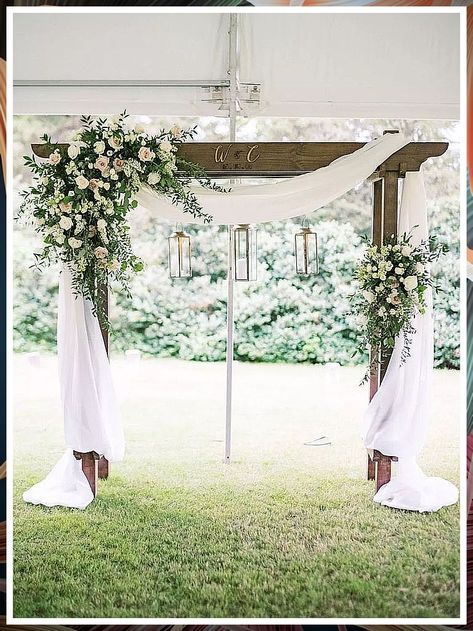 Wedding Arch - One of the world's largest retailer. Visit now to get what you are looking for. Ceremony Arch Flowers, Cheekwood Wedding, Wedding Pergola, Estate Gardens, Rainy Wedding Day, Wooden Arbor, Wedding Arbors, Wedding Ceremony Ideas, Wedding Ceremony Arch