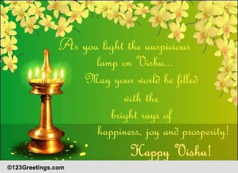 Free Online Greeting Cards, Ecards, Animated Cards, Postcards, Funny Cards From 123Greetings.com Vishu Greetings Quotes, Vishu Wishes In English, Vishu Wishes Images, Happy Vishu Images, Happy Vishu Wishes, Vishu Wishes, Vishu Images, Vishu Greetings, Happy Onam Wishes