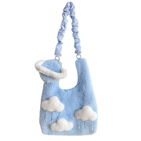 Cute Cloud, Cream Bags, Cloud Bag, Plush Bags, Handbag Outfit, Women Crossbody Bag, Blue Clouds, Bag Chain, Stylish Bag