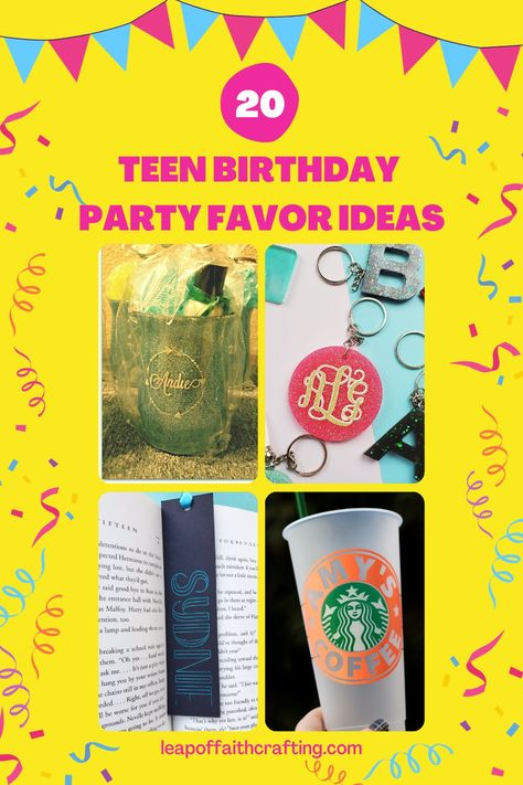 teen party favors Pinterest Birthday Party Treat Bag Ideas, Treat Bag Ideas, Mason Jar Party Favor, Party Bag Ideas, Teen Party Favors, Birthday Party Treat Bags, Dinner Party Favors