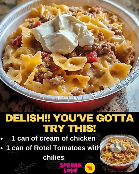 Delish!! You've gotta try this! Cheesy Tater Tot Casserole, Bacon Cheeseburger Meatloaf, Beef Tips And Noodles, Velveeta Recipes, Rotel Recipes, Cheeseburger Meatloaf, Baked Meatloaf, Crockpot Meatloaf, Cheese Noodles