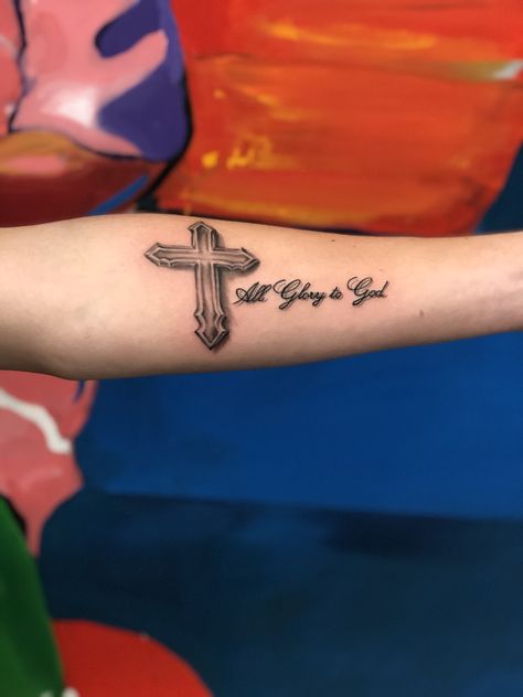 @chris_angeltattoo follow All Glory To God Tattoo, Glory To God Tattoo, All Glory To God, God Tattoo, God Tattoos, Glory To God, Glory Of God, Infinity Tattoo, Tattoos