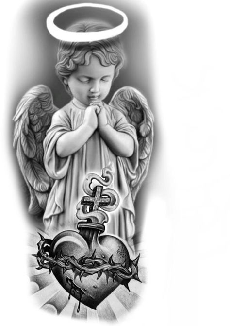 Baby Hand Tattoo, Baby Angel Tattoo, Cherub Art, Lion Art Tattoo, In Loving Memory Tattoos, Side Thigh Tattoos, Tattoo Style Art, Magic Runes, Animal Tattoo Ideas