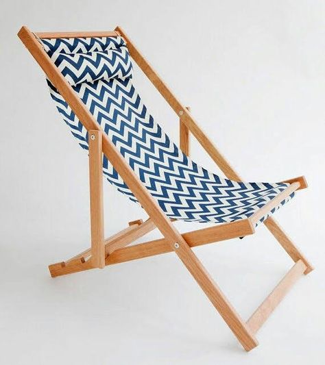 Handmade Outdoor Furniture, Wooden Deck, Holiday Essentials, Metal Bar Stools, Wooden Decks, Sling Chair, Blue Chevron, Deck Chairs, Outdoor Wood