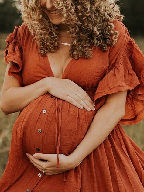 Photoshoot Dresses-1 – Momyknows Fall Maternity Photos Orange Dress, Maternity Cute Dresses, Maternity Pictures With Dress, Burnt Orange Maternity Dress, Red Maternity Photoshoot, Fall Maternity Outfits For Photoshoot, Orange Maternity Dress, Maturity Shoot, Photo Shoot Style