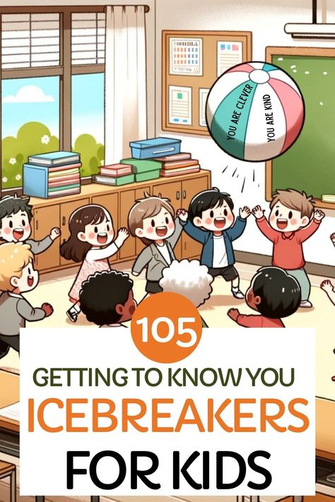 Dive into the world of icebreakers! From fun games for the little ones to engaging challenges for older students, our post unveils activities that break the ice and foster classroom unity. Whether it's your first day or mid-year, there's always room for fun and connection. Check out our top picks for making every student feel valued and included. Icebreakers For First Day Of School, Children Ice Breaker Games, Kindergarten Ice Breaker Games, Introduction Activities Ice Breakers, Breaking Ice Activities, Getting To Know You Game, Ice Breaking Games For Kids, Fun First Day Of School Activities, Ice Breaking Activities For Kids