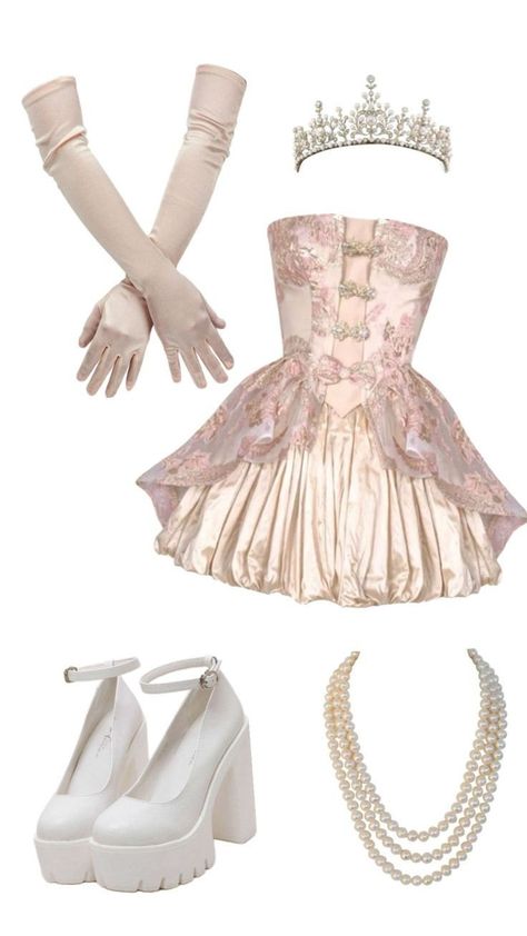 Princess Attire Outfits, Trendy Pink Aesthetic, Reavling Outfit Aesthetic, Cute Pink Clothes Aesthetic, Outfit Sets Aesthetic, Cute Pretty Outfits, Princess Like Dresses, Princess Outfits Ideas, Princess Clothes Aesthetic