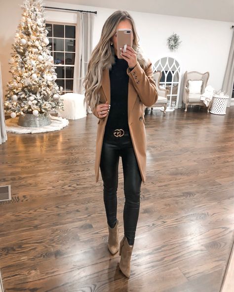 Leather Leggings Outfit, Leather Pants Outfit, Legging Outfits, Looks Chic, Fall Fashion Outfits, Casual Fall Outfits, Business Casual Outfits, Mode Inspiration, Winter Fashion Outfits