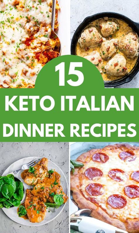 Looking for some Italian keto recipes? These 15 easy keto Italian food recipes will have you covered. From keto italian casserole to chicken recipes, sausage recipes, meatballs, pizza and pasta - all low carb and tasty! Italian Casserole Recipes, Low Carb Italian, Pasta Meatballs, Meatballs Italian, Food Easy Recipes, Italian Casserole, Keto Italian, Italian Keto, Italian Dinner Recipes