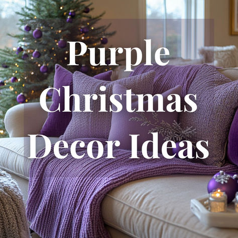 Elevate your holiday style with 15 purple Christmas decor ideas, from regal ornaments to velvet accents for a sophisticated holiday look. Purple And Lavender Christmas Tree, Purple Christmas Tree Decorations Ideas, Christmas Decor Purple, Purple Christmas Bedroom, Purple And White Christmas Tree, Purple Christmas Tree Ideas, Purple Christmas Aesthetic, Decorating With Purple, Purple Christmas Decor