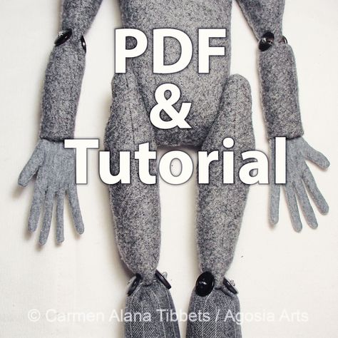 In this tutorial, I share my methods and advice for choosing and stitching all types of fabric, sewing and stuffing the doll body and putting all the parts together to make a stunning work of fiber art. I also share a list of my favorite doll-making and costume design resources. You will be guided through every step with detailed instructions and clear, full-color photos. Making an art-doll may seem be daunting - but it shouldn't be! With this pattern, you have lots of tips and techniques to help you be a success. This body is the foundation for all bird art doll patterns sold by Agosia Arts. The cloth body features button joints at the hips, shoulders, elbows and knees. The hands are wired. The body is sized to work with any of my bird/jacket patterns; the completed doll will be approxima Diy Art Doll, Diy Art Dolls, Needle Sculpting, Doll Hands, Art Doll Tutorial, Hands Tutorial, Fabric Art Doll, Body Tutorial, Rag Doll Pattern