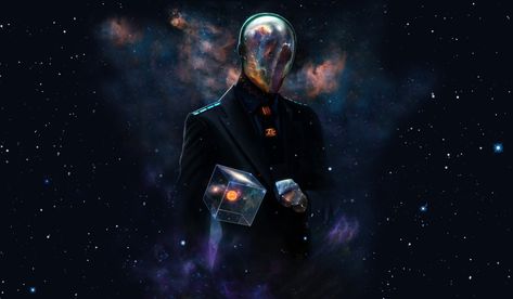 person wearing suit jacket and outer space digital wallpaper #space #universe #suits #helmet #cube #artwork #futuristic Dan Luvisi Last Man Standing: Killbook of a Bounty Hunter space art #abstract #surreal #reflection #1080P #wallpaper #hdwallpaper #desktop Marshmello Wallpapers, The Minds Journal, Minds Journal, Cosmic Art, Arte Cyberpunk, Cyberpunk Art, 판타지 아트, Alam Yang Indah, Abstract Wallpaper