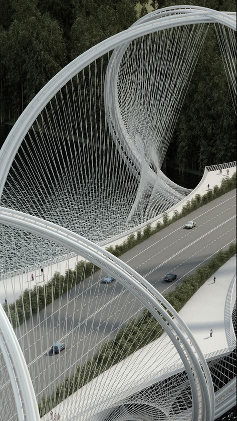 Bridges Architecture, Winter Olympic Games, Bridge Building, Pedestrian Bridge, Bridge Design, Winter Games, Suspension Bridge, Winter Olympics, Beautiful Architecture