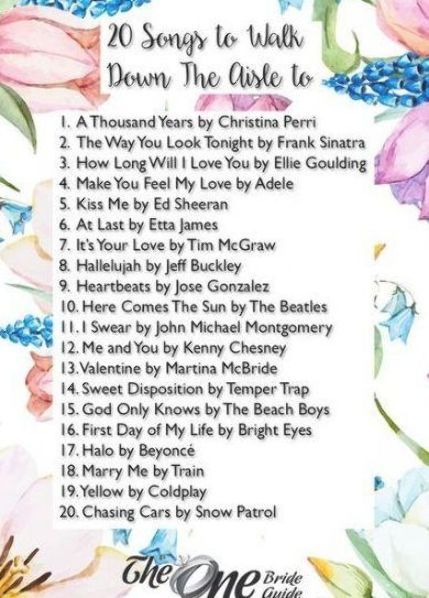 Ceremony Music List, Wedding Aisle Songs, Wedding Songs To Walk Down Aisle, Processional Wedding Songs, Unique Wedding Songs, Wedding Song Playlist, Country Wedding Songs, Wedding Planning Templates, Processional Songs