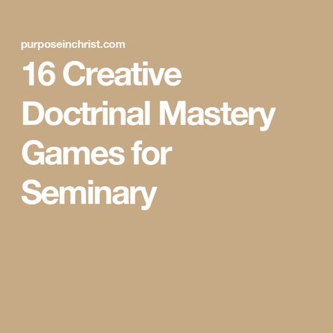 16 Creative Doctrinal Mastery Games for Seminary Doctrinal Mastery Games Book Of Mormon, Seminary Doctrinal Mastery Games, Lds Seminary Ideas Object Lessons, Seminary Halloween Lds, Seminary Games Book Of Mormon, Early Morning Seminary Ideas, Lds Seminary Ideas, Lds Doctrinal Mastery Games, Book Of Mormon Doctrinal Mastery