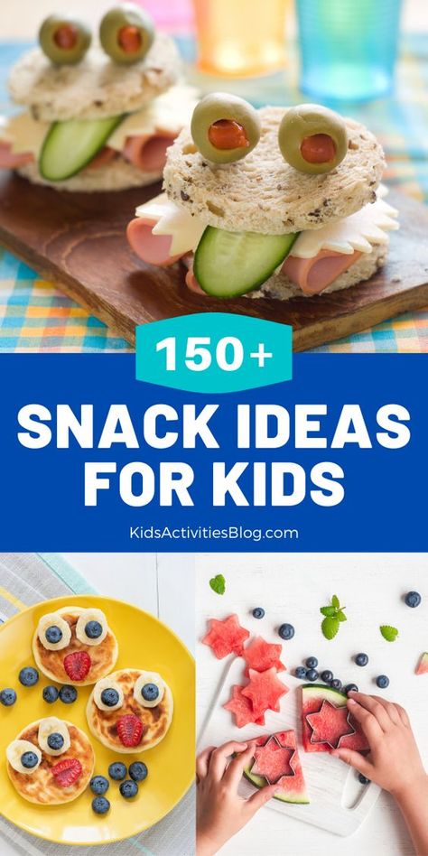 Never run out of snacks with this massive list of ideas that kids love, including quick after school snacks, ideas for picky eaters, toddler snacks & more! School Snacks Ideas, Quick After School Snacks, Snack Ideas For Kids, Winter Snack, Snacks Ideas, Cute Snacks, Fun Snacks For Kids, Toddler Snacks, After School Snacks