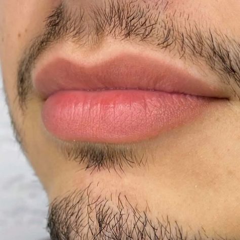 Male Lips Aesthetic, Lip Tattoo Men, Swollen Lips After Kiss, Mens Lipstick, Mens Lips, Man Lips, Men Lips, Lip References, Cosmetic Lip Tattoo