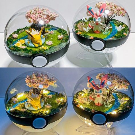 Pokémon Terrarium, Greninja Card, Giratina Pokemon, Pokemon Terrarium, Deadpool Pikachu, Pokemon Room, Pokemon Diy, Pokemon Craft, Geek Crafts