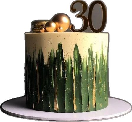 Green Cake Design For Men, Green Birthday Cakes For Men, 29 Cake Birthday, Green Cake For Men, Cake For 30th Birthday For Her, 30 Birthday Cake For Men, Men’s 30th Birthday Cake, Male 30th Birthday Cake, Green Cake Ideas