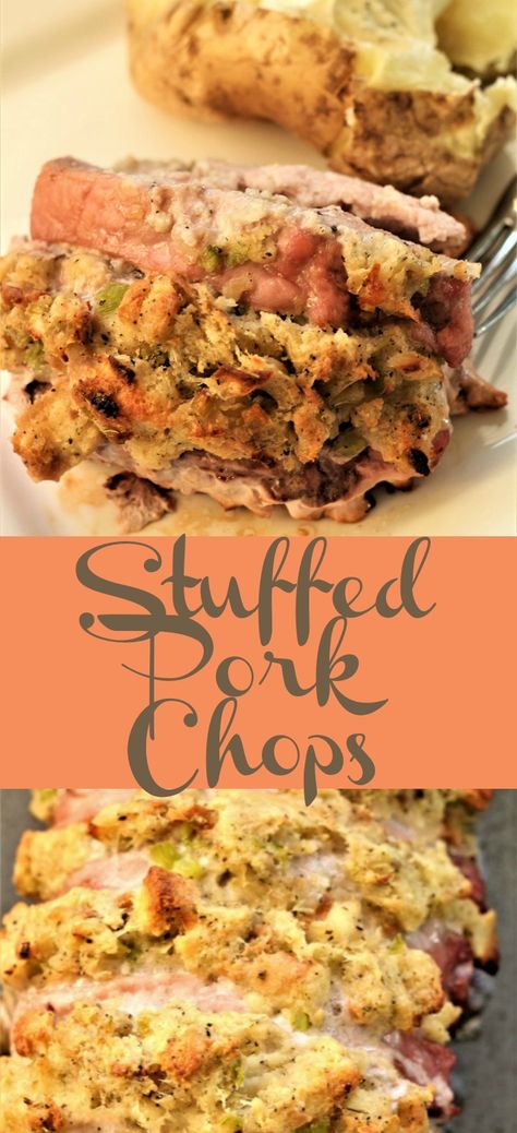 Sage Dressing, Baked Stuffed Pork Chops, Crohns Recipes, Ciroc Recipes, Endive Recipes, Stuffed Pork Chops, Mackerel Recipes, Tagine Recipes, Pork Chop Recipes Baked