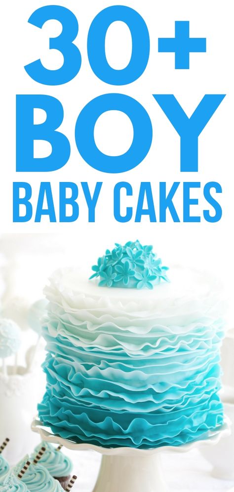 30+ Stunning Baby Boy Cakes - Insanely Amazing Boy Baby Shower Cakes Boy Cakes Ideas, Simple Baby Shower Cake, Baby Shower Cupcakes For Boy, Baby Shower Congratulations, Baby Boy Sprinkle, Elephant Baby Shower Cake, Boy Cakes, Baby Shower Sweets, Cupcakes For Boys