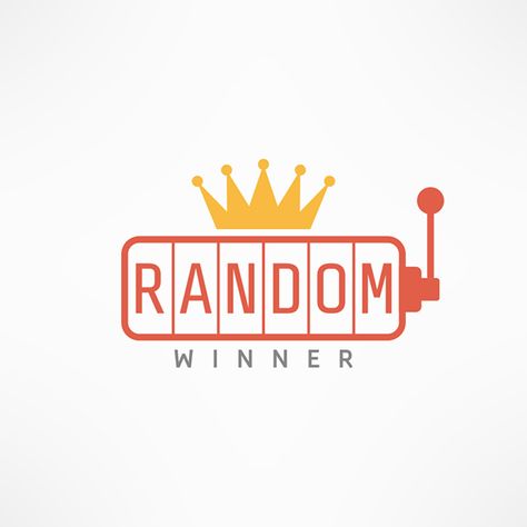 Check on my Behance: Random Winner Logo Design. Created with Inkscape. Lottery Logo Design, Machine Logo, Check On Me, Casino Logo, 로고 디자인, Packaging Design, Casino, Russia, Design Ideas