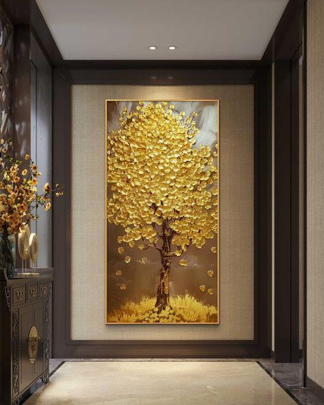 ✨ Introducing "Golden Symphony - Radiance of Life" ✨ Add a touch of luxury and elegance to your space with this stunning masterpiece. The intricate details and radiant golden hues create a symphony of beauty that will captivate and inspire. Perfect for enhancing any room, this painting brings warmth and sophistication to your home decor. Don't miss out on owning this exquisite piece of art! Elevate your living space with "Golden Symphony" 🛒 Shop now at Radikal Homes and experience the lux... Painting Living Room, Golden Tree, Tree Artwork, Gold Tree, Oil Canvas, Cardboard Tubes, Acrylic Oil Painting, Living Room Decoration, Tree Wall Art