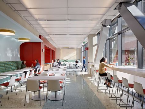 Redwood City Hospital | Installations | 3form Office Design Inspiration, City Hospital, New Hospital, Hospital Design, Redwood City, Central Business District, Dining Hall, Food Hall, Dental Office