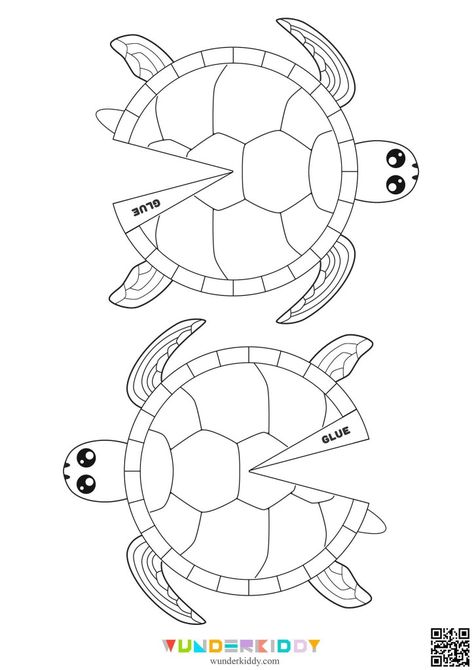 Turtle Crafts Preschool, Turtle Crafts For Kids, Turtle Template, Animale Marine, Turtle Craft, Caterpillar Craft, Preschool Art Projects, Turtle Crafts, Free Printable Crafts