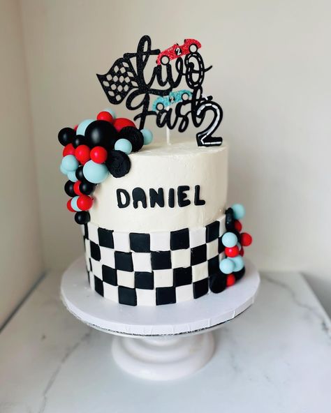 My baby boy is 2 🥺🏁💙 I can’t believe! Time really flies 🥺 Two Fast theme cake 🏁🏎️💙❤️ #cake #cake #twofastcake #cakeofinstagram Too Fast Cake Ideas, Two Fast 2 Curious Birthday Cake, Two Fast Cake Ideas, 2 Fast 2 Furious Birthday Cake, Two Fast Birthday Party Boy Cake, Two Fast Two Curious Birthday Cake, 2 Fast Birthday Cake, Car Cake Ideas, Two Fast Birthday Cake