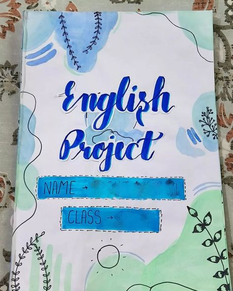 Hindi and English project front page design.😊 #summerassignment #project #pagedesign English Design Art, Hindi Index Design, English Project Decoration Ideas, Science First Page Decoration, Project 1st Page Design, Project Cover Page English, Borders For English Project, Project Pages Designs, Hindi Pariyojana Karya Front Page