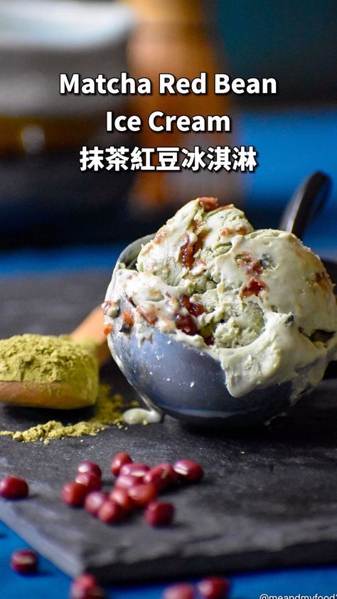 Matcha Red Bean Ice Cream Recipe https://resepmamiku.com/en/matcha-red-bean-ice-cream-meandmyfood2020 Red Bean Ice Cream Recipe, Matcha Ice Cream Recipe, Matcha Red Bean, Matcha Waffles, Sweet Red Bean Paste, Bean Ice Cream, Matcha Ice Cream, Adzuki Beans, Sweet Red Bean