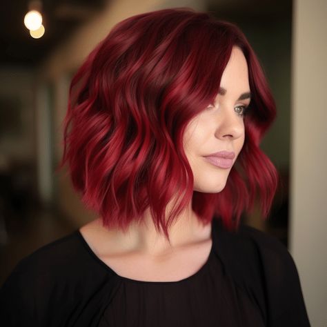 Hair Color Ideas Trendy, Hair Color Cherry Coke, Gorgeous Red Hair, Longbob Hair, Red Bob Hair, Red Balayage Hair, Red Hair Color Ideas, Red Hairstyles, Lob Haircuts