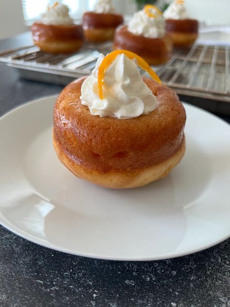 Rum Baba (Baba Aux Rum) - Natasha's Baking Baba Rum, Rum Baba, Baba Recipe, Flavored Rum, Rum Recipes, Donut Muffins, Chantilly Cream, Rum Cake, Apricot Jam