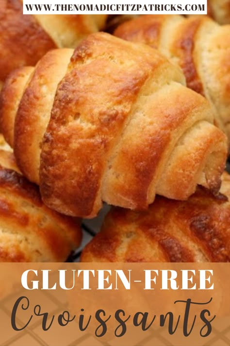 Gluten Free Croissant, Croissants Recipe, Gluten Free Pastry, Gf Food, Croissant Recipe, Gluten Free Breads, Gf Baking, Gluten Free Bakery, Gf Bread