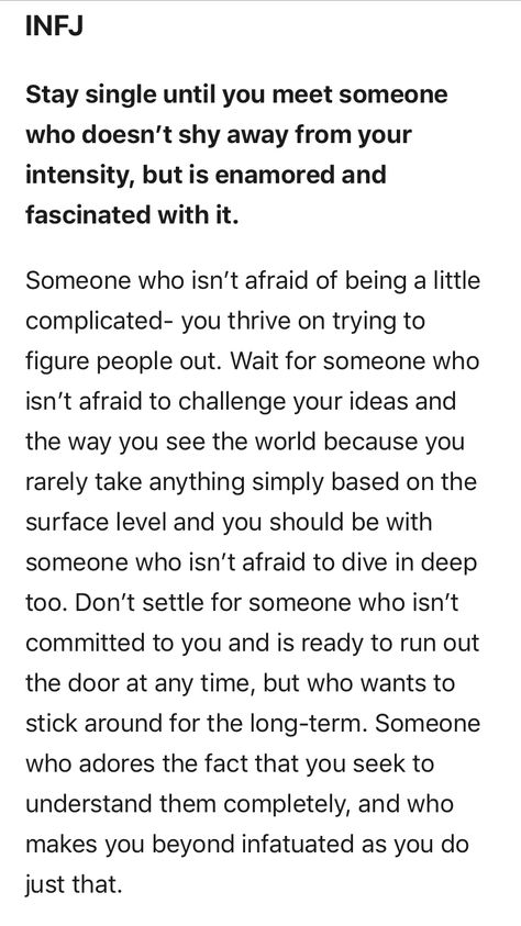 Stay Single Until, Infj Traits, Infj Psychology, Infj Love, Stay Single, Intj And Infj, Infj Type, Infj Mbti, Infj Personality Type