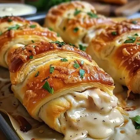 Chicken Stuffed Crescent Rolls – Naomi's Recipes Chicken Roll Up, Rolled Stuffed Chicken Breast, Chicken Leftover Recipes, Chicken Stuffed Crescent Rolls, Pillsbury Rolls, Chicken Rollups, Stuffed Crescent Rolls, Crescent Roll Recipes Dinner, Creamy Cheesy Chicken