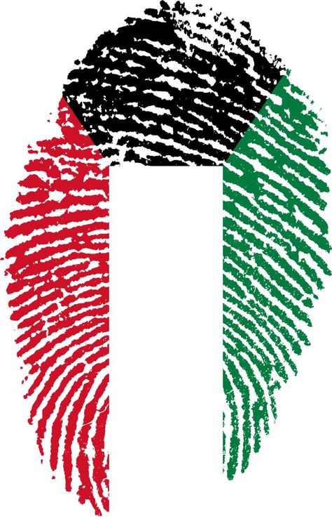 Fingerprint Flag of Kuwait Diy Doll Suitcase, Kuwait Flag, Kuwait National Day, Uae Flag, Uae National Day, Kuwait City, Dreamy Artwork, Flag Png, Transparent Image