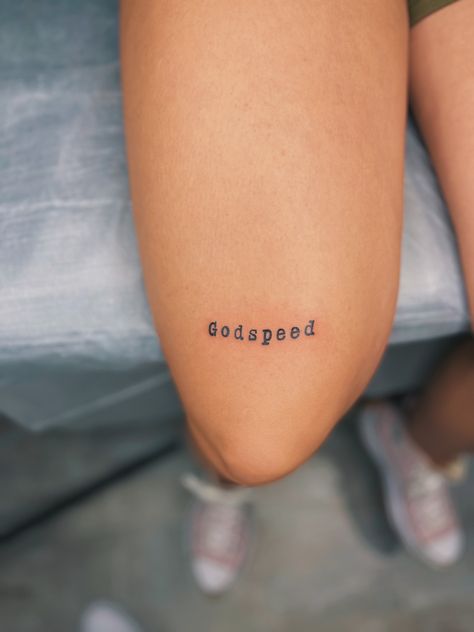 Knee Text Tattoos Women, Small Quad Tattoos Women, Cute Trendy Tattoos For Women, From The Ground Up Tattoo, Knee Injury Tattoo, Dainty Knee Tattoos Women, Small Word Tattoos For Women Inspiration, Leg Tattoos Women Above Knee, Two Inch Tattoo Ideas