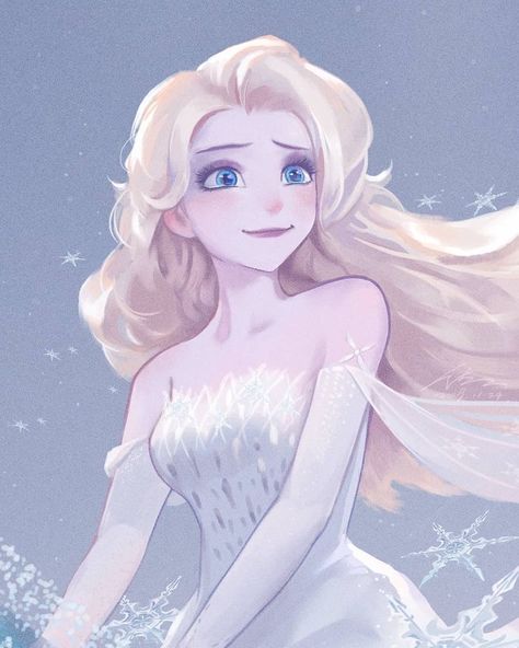 Elsa Anime, Frozen Fan Art, Disney Princess Anime, Disney Princess Fan Art, Frozen Disney Movie, Disney Princess Images, Karakter Disney, Disney Princess Frozen, Disney Elsa