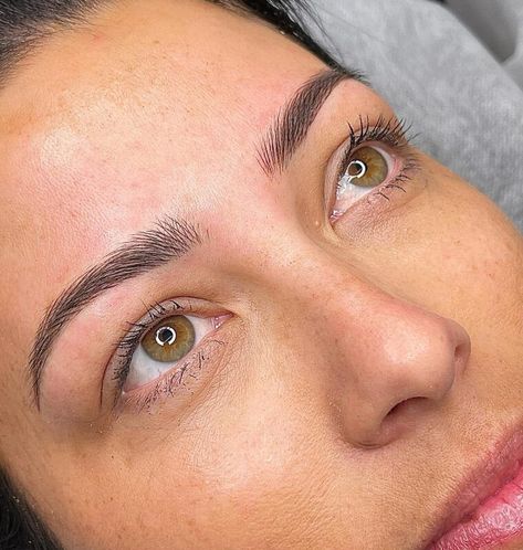 Zibaroo -Best Eyebrows tattoo, Cosmetic tattoo, Digital nano brows in Perth Fluffy Brows Microblading, Thick Microbladed Eyebrows, Eyebrow Inspo Natural, Nano Eyebrows, Micro Bladed Eyebrows, Nano Brows Before And After, Microblading Eyebrows Before And After, Natural Microblading Eyebrows, Spmu Brows