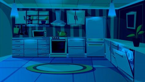 Gacha Kitchen Background Night, Gacha Kitchen Background, Gacha Wallpaper, Life Background, Gacha Background, Kitchen Background, Gacha Backgrounds, Life Kitchen, Night Background