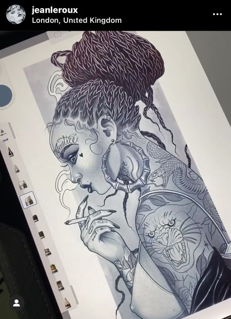 Tattoo Black Women, Afro Tattoo, Africa Tattoos, Chicanas Tattoo, African Tattoo, Goddess Tattoo, Black Girls With Tattoos, Egyptian Tattoo, Tattoos For Black Skin