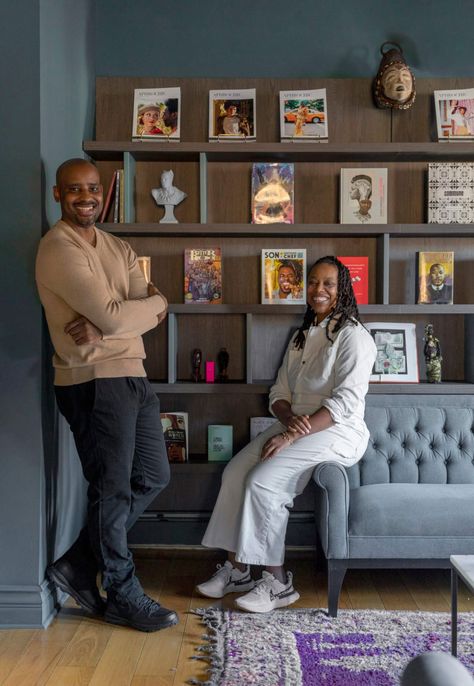 Jeanine Hays & Bryan Mason, Aphrochic - ICFF African American Interior Design, Black Family Home, The Black Family, American Interior Design, Kehinde Wiley, American Interior, Black Family, Visiting Nyc, American House