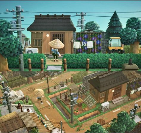 Animal Crossing Japanese Path Design, Acnh Japanese Villagers, Acnh Japanese City Ideas, Acnh Neighborhoods Layouts Japanese, Japanese Rural Village, Japan Acnh Island, Acnh Japanese House Exterior, Acnh Island Entrance Ideas City, Acnh Rural Japan Entrance