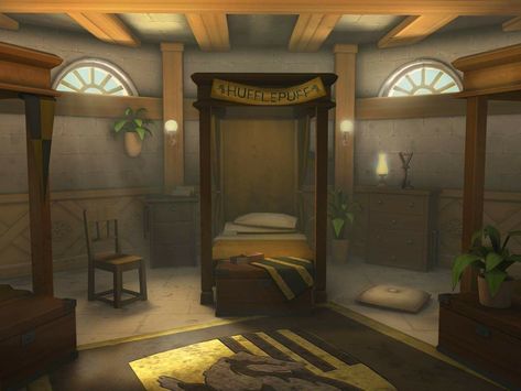 Hufflepuff Bedroom, Hufflepuff Room, Hogwarts Dorm, Hogwarts Bedroom, Hufflepuff Common Room, Harry Potter Wiki, Hufflepuff Aesthetic, Images Harry Potter, Harry Potter Hufflepuff