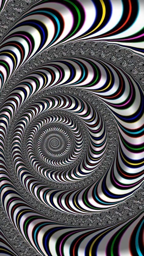 Hauser Video, Spiral Animation, Art Optical Illusions, Illusions Art, Animiertes Gif, Optical Illusion Wallpaper, Cool Illusions, Spiral Art, Fractal Images