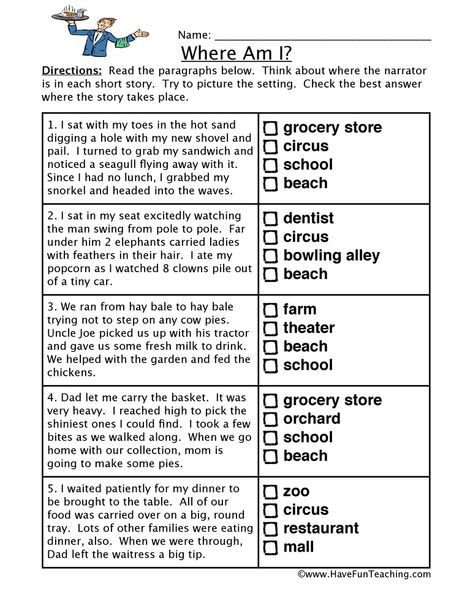 Inferring Lessons, Workbook Layout, Free Reading Comprehension Worksheets, 5th Grade Worksheets, Making Inferences, Where Am I, Have Fun Teaching, Reading Comprehension Strategies, 5th Grade Reading