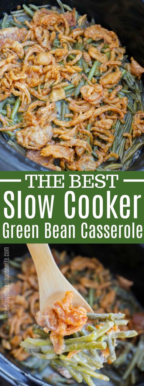 Slow Cooker Green Bean Casserole, Green Bean Casserole Campbells, Crockpot Green Beans, Green Bean Casserole Crock Pot, Traditional Green Bean Casserole, Healthy Green Bean Casserole, Best Green Bean Casserole, Slow Cooker Green Beans, Homemade Green Bean Casserole