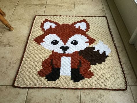 Fox C2c Crochet Pattern, C2c Animal Blanket, Crochet Fox Baby Blanket, Fox Crochet Blanket, Crochet Fox Blanket, C2c Crochet Blanket Baby, Fox Baby Blanket Crochet, Crochet C2c Pattern, Fox Blanket